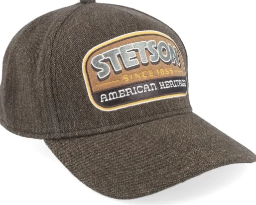 Adjustable-Stetson Wool/Linen Brown A-Frame Adjustable -