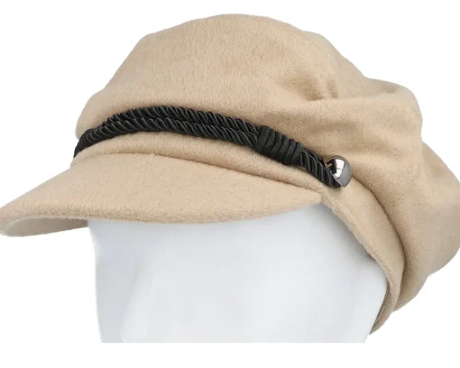 Vega-Seeberger Woolmix Fabric Military Cap Vega Cap - Beige