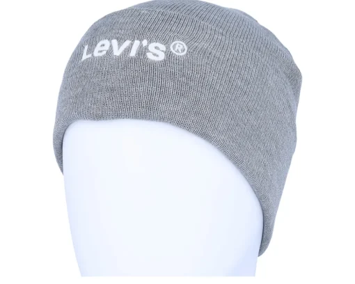 Sale Levi's Wordmark Beanie Regular Cuff - Grey