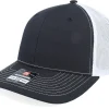 Hot Richardson 112XL Split /White X-Large Trucker - Black