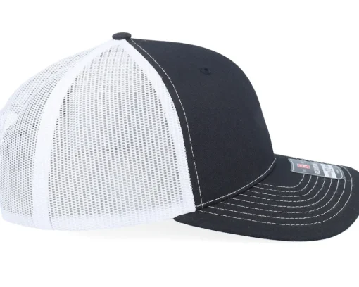 Hot Richardson 112XL Split /White X-Large Trucker - Black