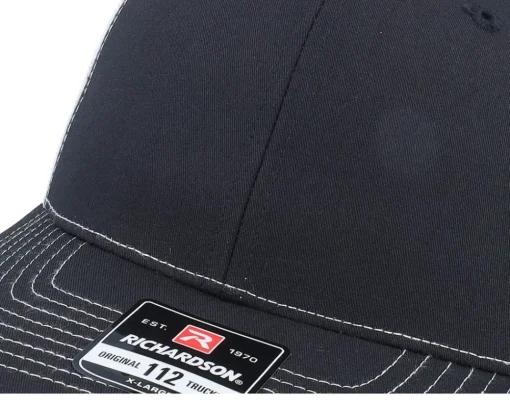 Hot Richardson 112XL Split /White X-Large Trucker - Black