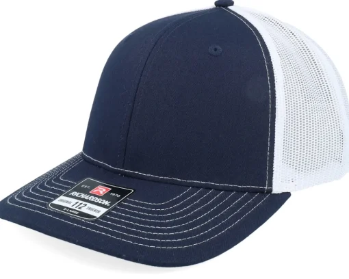 Hot Richardson 112XL Split /White X-Large Trucker - Black