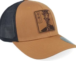 Trucker-Yu-Gi-Oh! Yami Yugi Engraved Caramel Trucker - Yu-Gi-Oh Brown