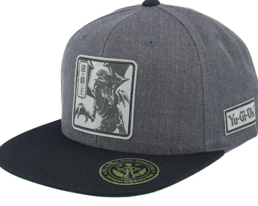Best Yu-Gi-Oh! Yami Yugi Engraved Charcoal Snapback - Yu-Gi-Oh Grey