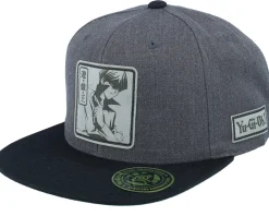 Best Yu-Gi-Oh! Yami Yugi Engraved Charcoal Snapback - Yu-Gi-Oh Grey