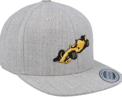 Snapback | Kids-Kiddo Cap Yellow Racing Car Heather Grey Snapback -