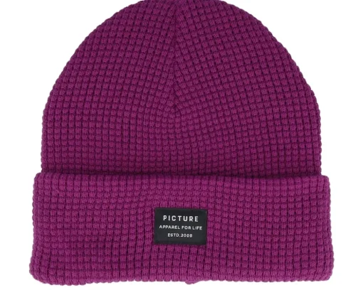 Cuff Beanies-Picture York Beanie Purple Wine Cuff -